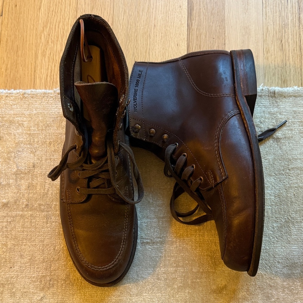 Wolverine Dark Brown Men's Leather Boots - Picture 2 of 2